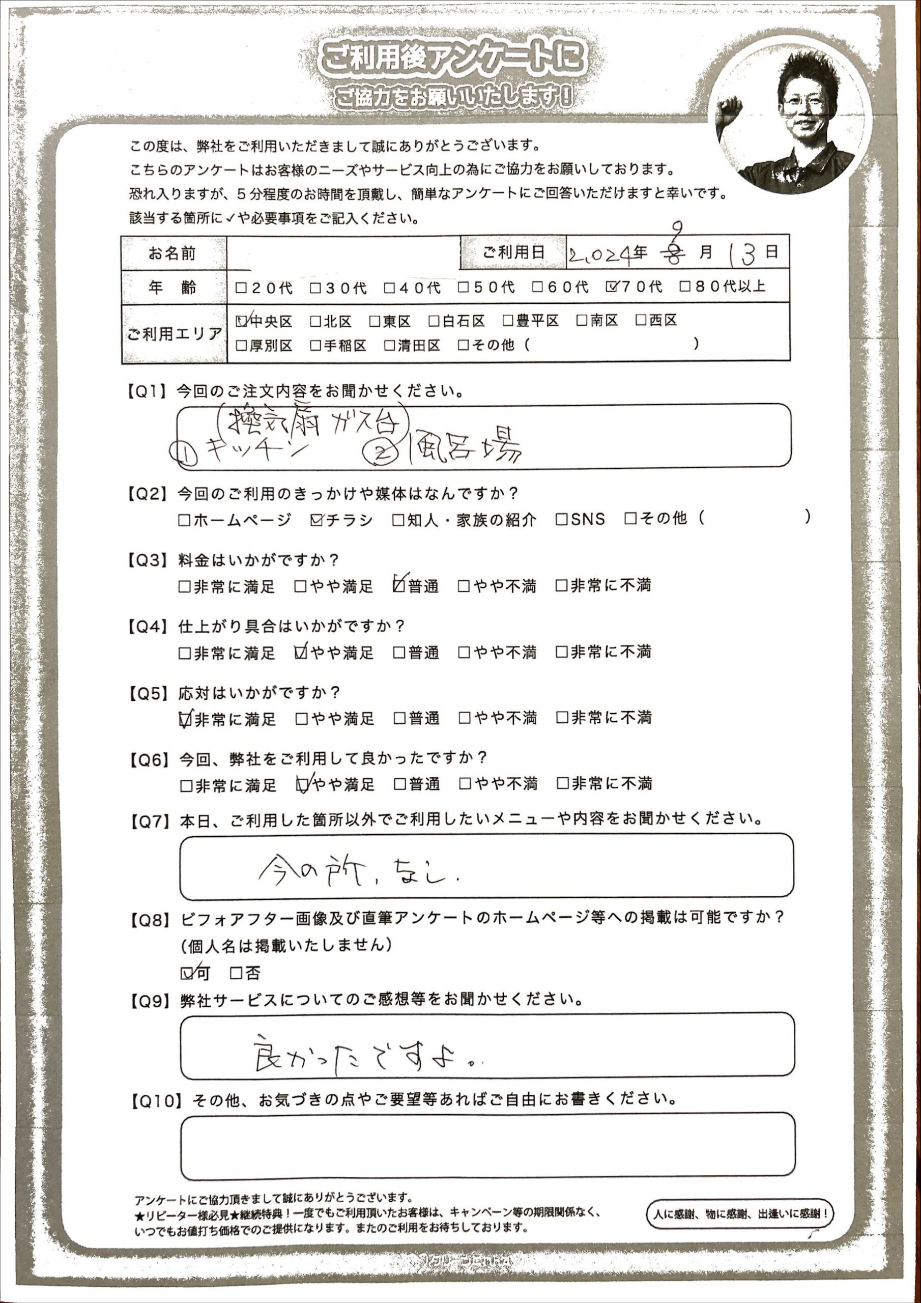 キッチン（換気扇、ガス台）クリーニングで頑固な汚れも時間をかけて除去